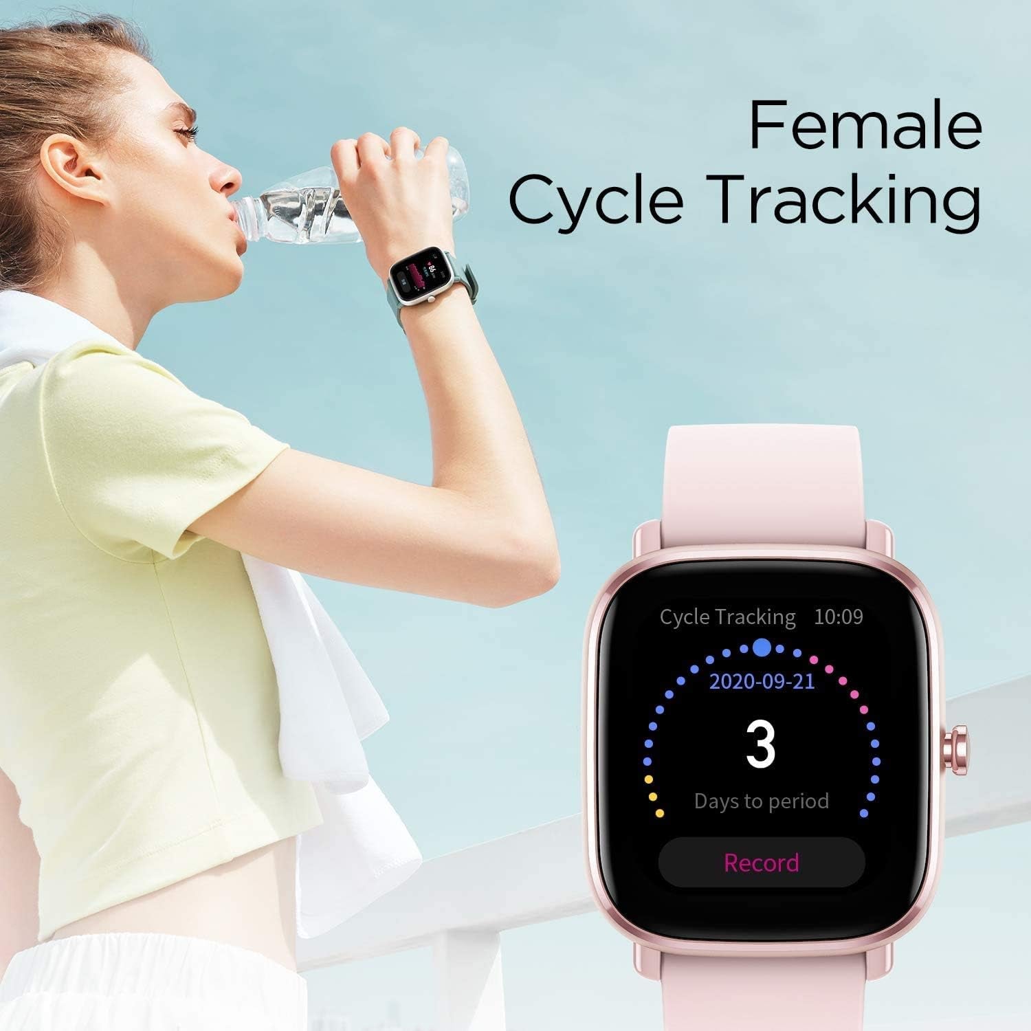 GTS 2 Mini Smart Watch for Women, Alexa Built-In, GPS,14 Days Battery Life, Fitness Tracker with 70+ Sports Modes, Blood Oxygen Heart Rate Monitor, 1.55" AMOLED Screen, 5 ATM Waterproof-Pink
